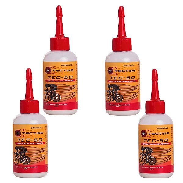 4x Óleos De Corrente Lubrificante Tectire Cera Cerâmica 60ml