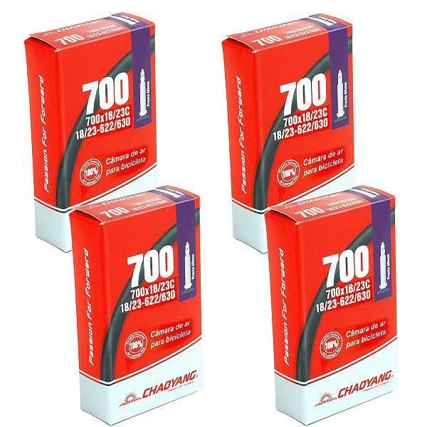 4 Câmaras De Ar Chaoyang Speed Aro 700 X 18 / 23 Presta 60mm