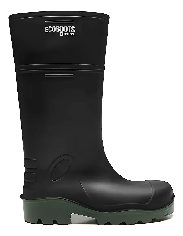 Bota De Pvc Ecoboots Preta Bico De Composite E Palmilha Aço