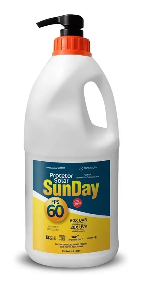 Protetor Solar Sunday Fps-60 2 Litros