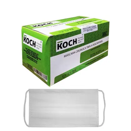 Máscara Descartável Tripla Camada Com Elástico Kit 20 Cx com 50 un