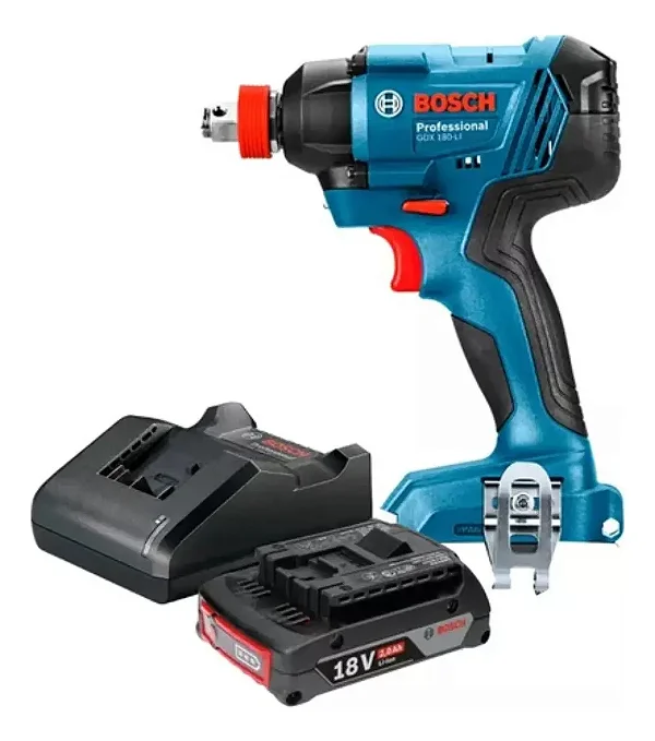 Chave De Impacto Bosch Gdx 180-li Bateria Carregador Cor Azul-marinho
