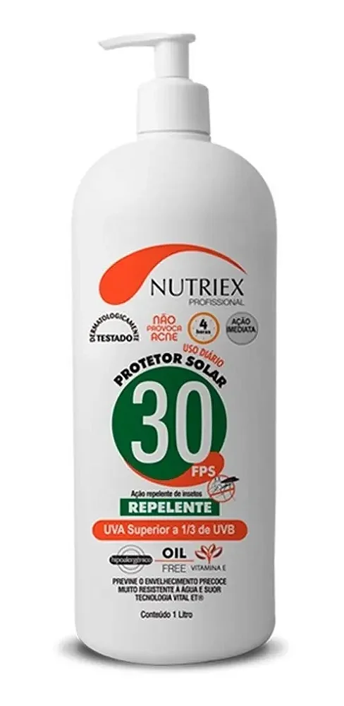Protetor Solar Com Repelente Nutriex Profissional Fps 30 1l