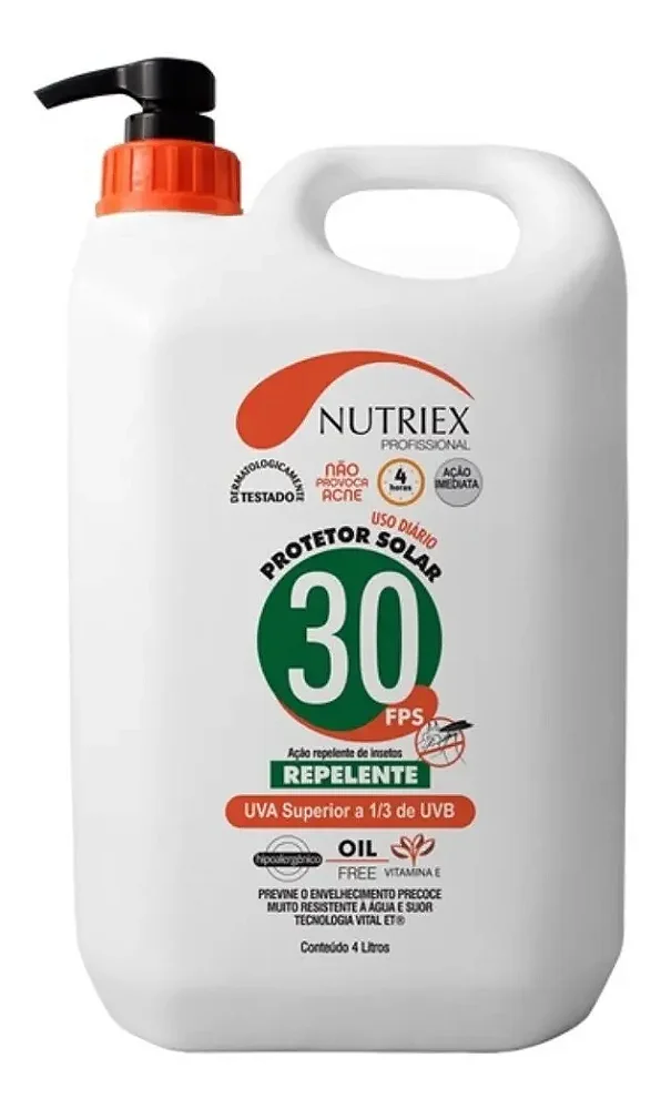 Protetor Solar C/repelente Nutriex Profissional Fps-30 4L