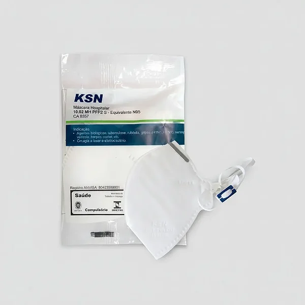 Respirador Mascara N95 Pff2 Hospitalar Branca Ksn -kit 10 Pç