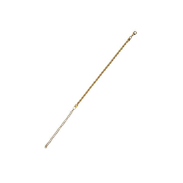 Pulseira Corrente Corda Dourada Elegante