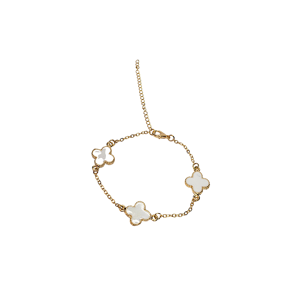 Pulseira Feminina Virginia Choker Trevo Ouro