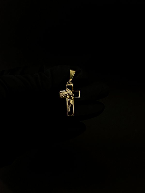 Pingente Cruz Rosto de Cristo