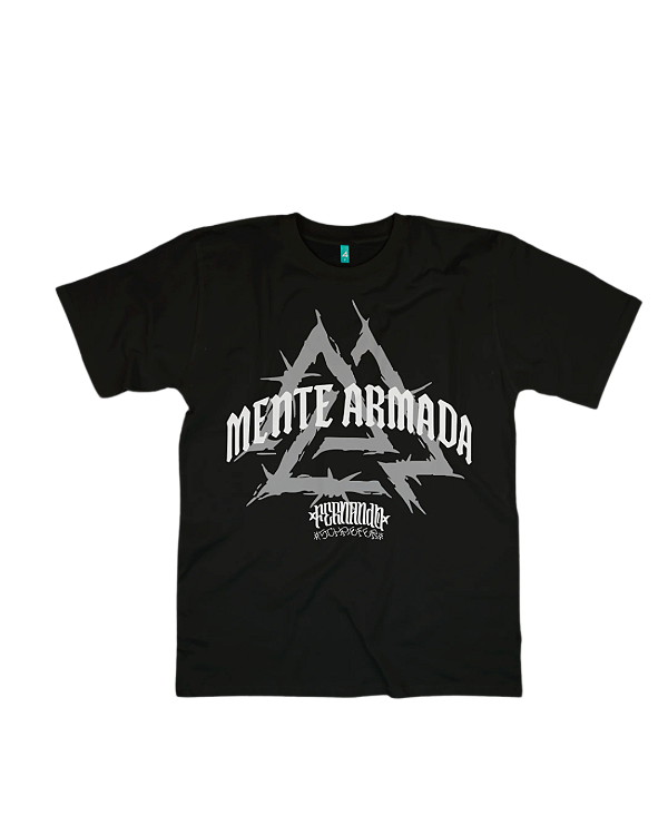 Camiseta Mente Armada - Mod. 4 PRETA HARDCORE PREMIUM