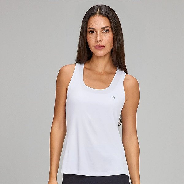 Regata Alto Giro Eterna Gola Redonda Alongada Branco Óptico