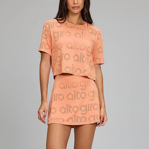 Saia Alto Giro Sobreposta Mesh SM25 Laranja Pêssego