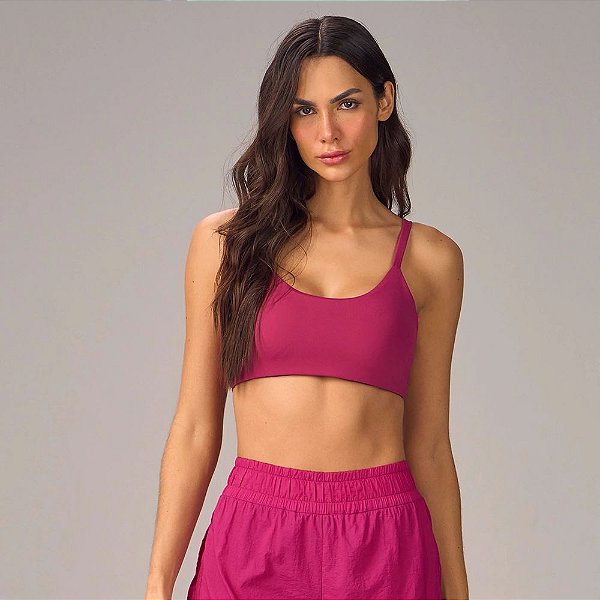 Top Alto Giro Abertura Costas SM25 Roxo Cereja