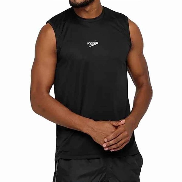 Regata Speedo Interlock Masculina Preto