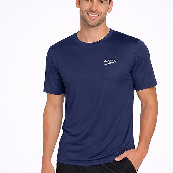 Camiseta Speedo FastDry Masculina Marinho