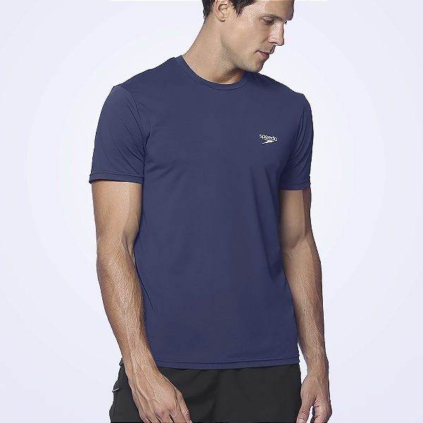 Camiseta Speedo Basic Run Masculina Azul Noturno