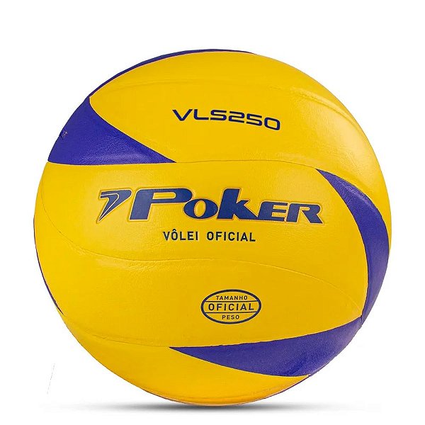 Bola Poker Vôlei Semi Profissional VLS 250 Amarelo/Azul