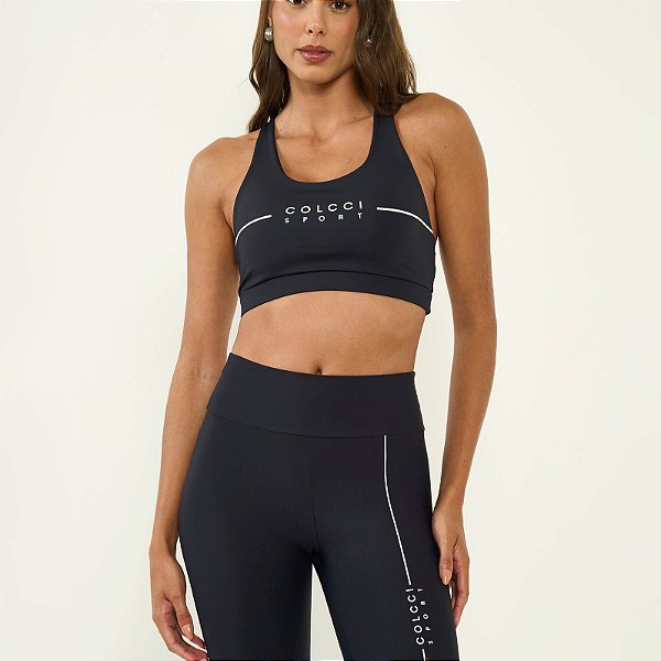 Top Colcci Malha Sport Speed OU26 Feminino Preto Pace