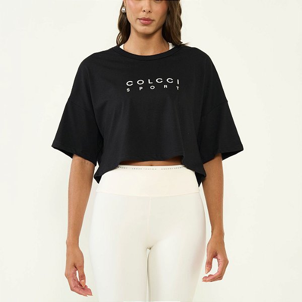 Camiseta Colcci Loose OU26 Feminina Preto Pace