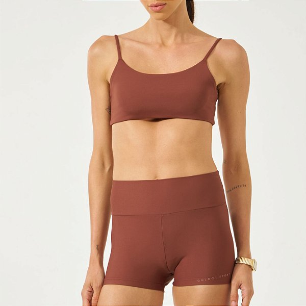 Top Colcci Slim Alças Finas OU26 Feminino Marrom Marissa