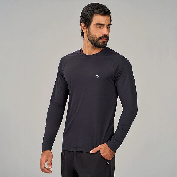 Camiseta Alto Giro Eterna Manga Longa UV OU26 Preto