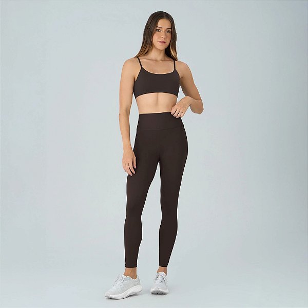 Legging Alto Giro Eterna Cós Sustentação OU26 Marrom Noite