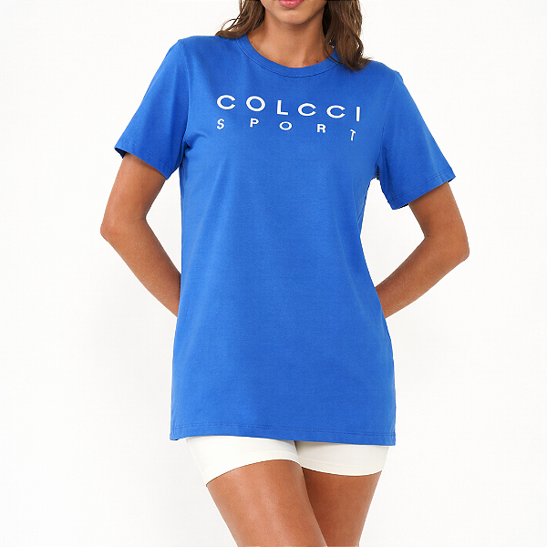 Camiseta Colcci Comfort Fit OU26 Feminina Ultra Blue