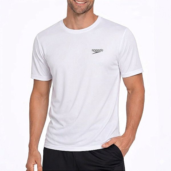 Camiseta Speedo Basic Stretch Fast Masculina Branco