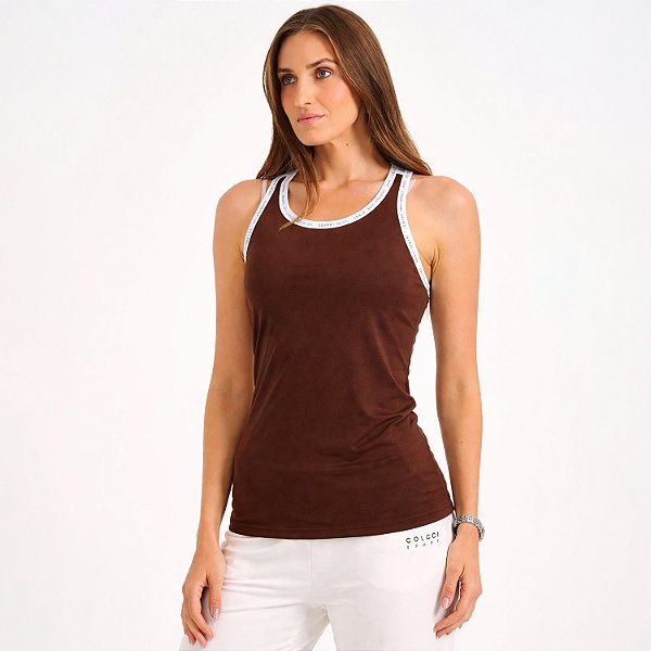 Regata Colcci Slim WT26 Feminina Marrom Roccia