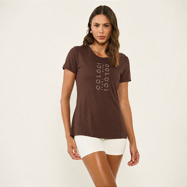 Blusa Colcci Slim Fit WT26 Feminina Marrom Roccia