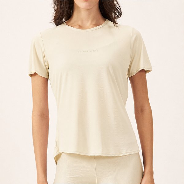 Blusa Colcci New Comfort Fit Performace PR27 Bege Calming