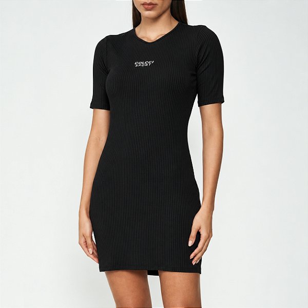 Vestido Colcci Canelado Manhattan Feminino Preto