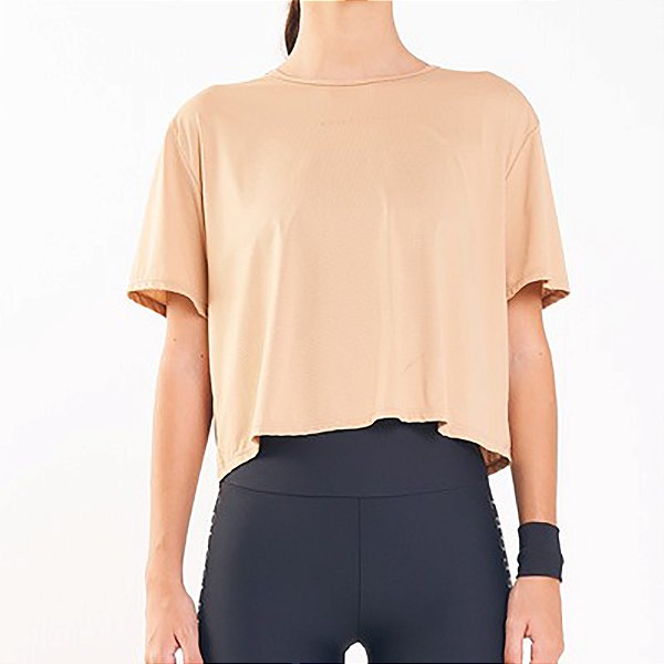 Camiseta Colcci Sakay Loose Bege Biscotti