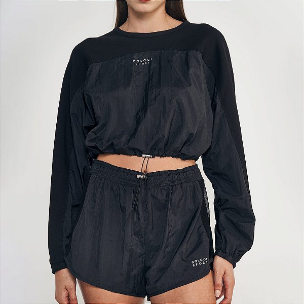 Blusão Nylon Lucca Loose Feminino Preto