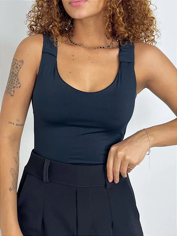 Body Feminino Suplex Alça Franzida Mirela Ref. 1236