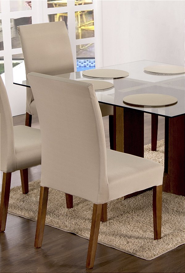 Capa de Cadeira Elástica  Avelã 04 Lugares