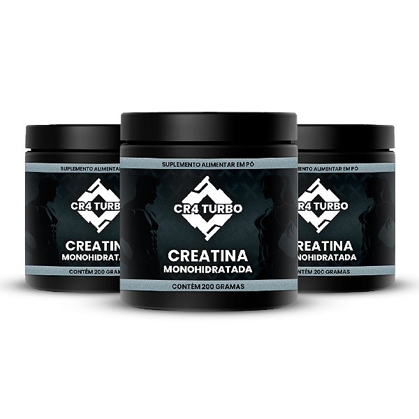 CREATINA - CR4 Turbo Creatina Monohidratada - 3 UNIDADES