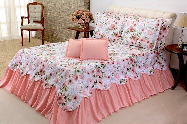 Kit Cobreleito Belize Casal Queen 05 peças Buque