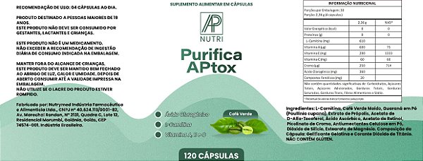DETOX - Purifica APtox (120 Cápsulas) - 3 UNIDADES