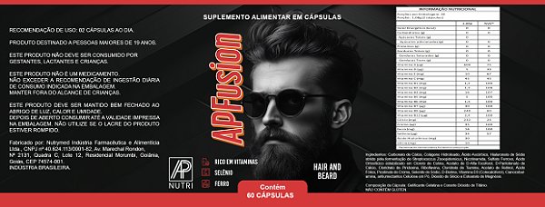 BARBA E CABELO - APFusion (60 Cápsulas) - 1 UNIDADE