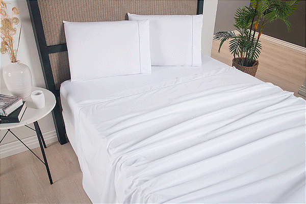 Jogo de Lençol Versatile Ponto Palito Completo 4 Peças King Micropercal