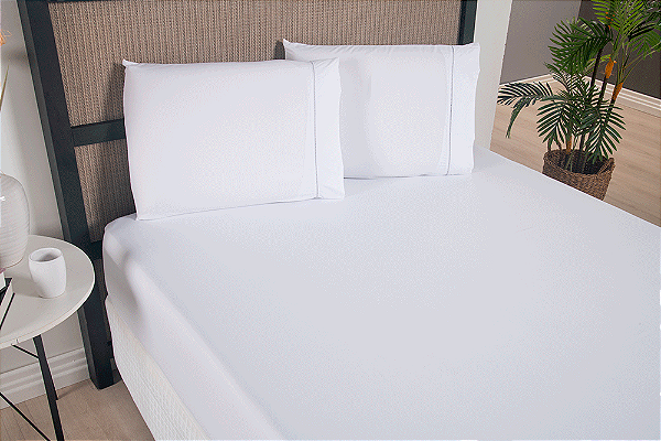 Jogo de Lençol Versatile Ponto Palito Simples 3 Peças King Micropercal