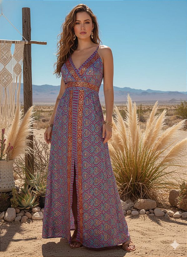 Vestido longo trançados Afrodite