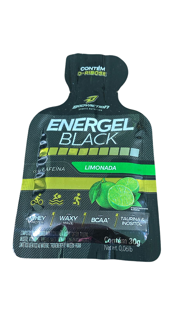 Energel Black - 1 Sachê Limonada - Body Action
