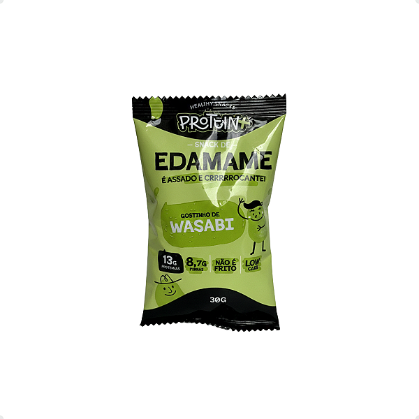 Snack de Edamame 30g - Sabor Wasabi - 13g de Proteína