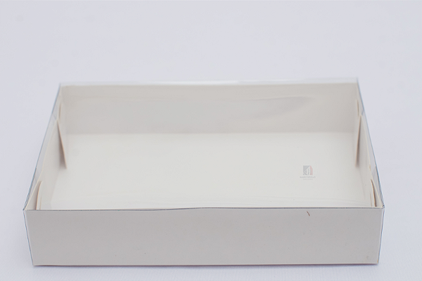 Caixa Com Tampa Pet e Fundo Cartão Branco 20X14X4 - Kit Com 500 Unidades - Pedidos acima de 1.000 unidades possuem condições comerciais especiais. Consulte nossa equipe.
