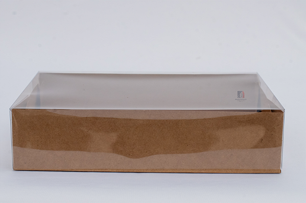 Caixa Com Tampa Pet e Fundo Cartão Kraft 26X18X6 - Kit Com 500 Unidades - Pedidos acima de 1.000 unidades possuem condições comerciais especiais. Consulte nossa equipe.