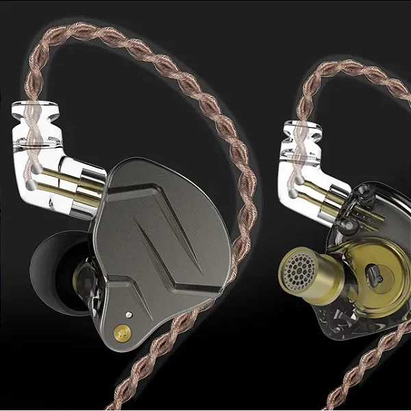 Fone KZ ZSN PRO Sem Microfone - Som Profissional, Graves Potentes e Cabo Destacável