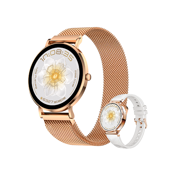 Smartwatch feminino Aura Ella 38mm - Design Elegante, Saúde e Notificações Inteligentes