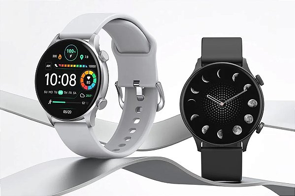 Haylou Solar RT3 – 44mm, Tela AMOLED 1,43”, Chamadas Bluetooth Saúde Treinos