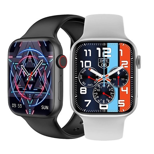 Watch 9 Pro 45mm + Brindes - Chamadas Bluetooth, NFC, Saúde, Esportes, Tela HD e Customização